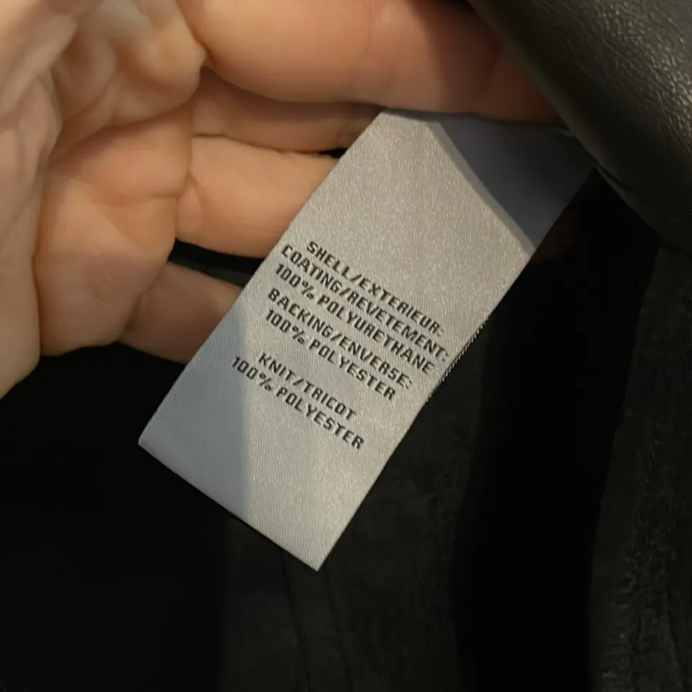 BAGATELLE VEGAN LEATHER DRAPED OPEN FRONT MOTO JACKET SMALL - Image 4