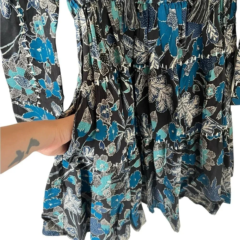 Ulla Johnson Liv Lapis Blue Floral Dress - Image 11