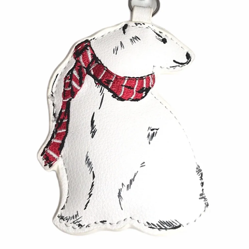 Vera Bradley Bag Charm Beary Merry White Red - Image 2