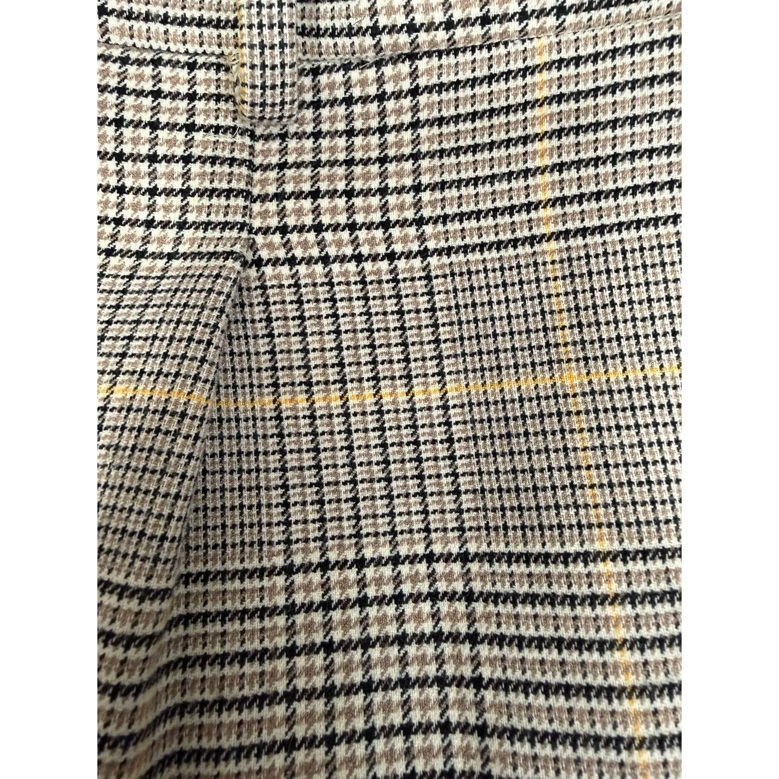 Ann Taylor Plaid Ankle Pants Women Size 14 Beige Black Career Stretch - Image 8