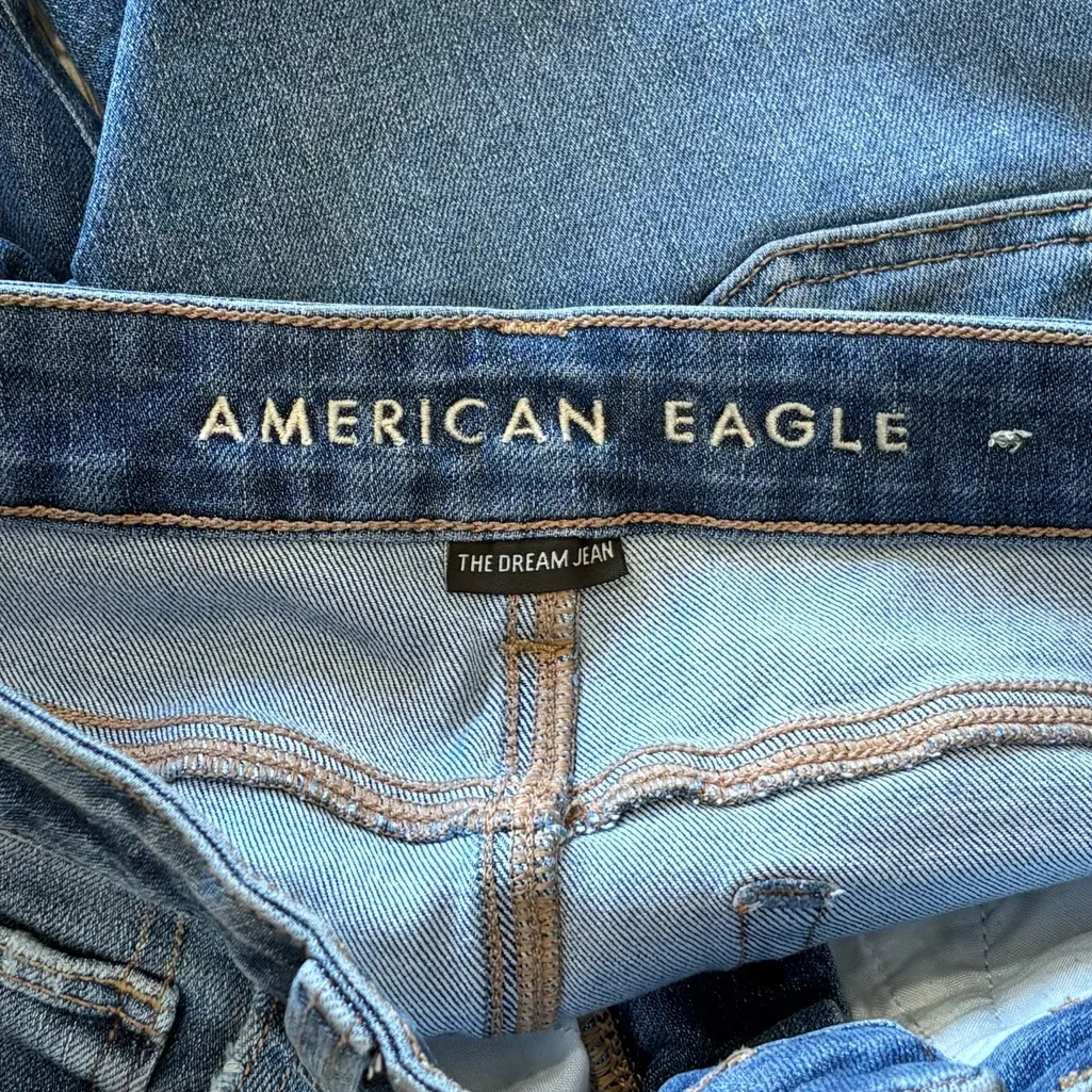 American Eagle Shorts Bundle High Rise/Midi Light Dark Floral Blue Jean EUC Sz 6 - Image 15
