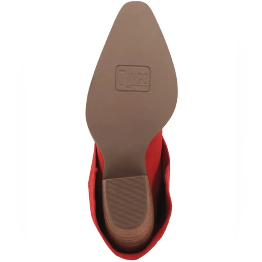 DINGO Red Made In Mexico Suede Spirit Trail Boots With Fringe Size 6 - Image 7