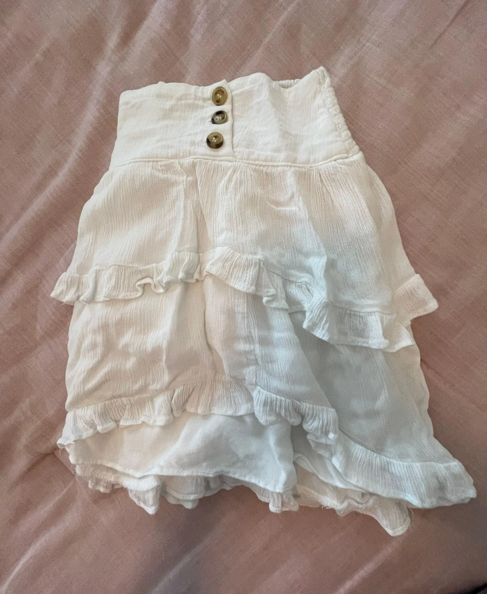 Vestique white ruffle layer mini skirt - Image 5