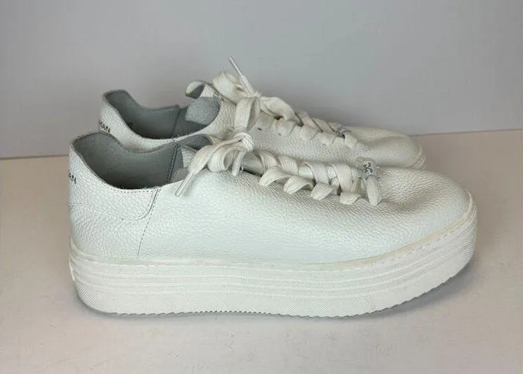 Sam Edelman Women's Pippy Size 8M White Leather Platform Sneakers Shoes NWOB - Image 3