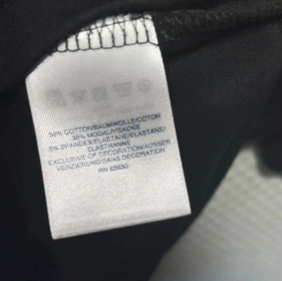 Women's Lands' End 3/4 Sleeve Lace Trim Neckline Sleeves Black 🎶 - Image 4