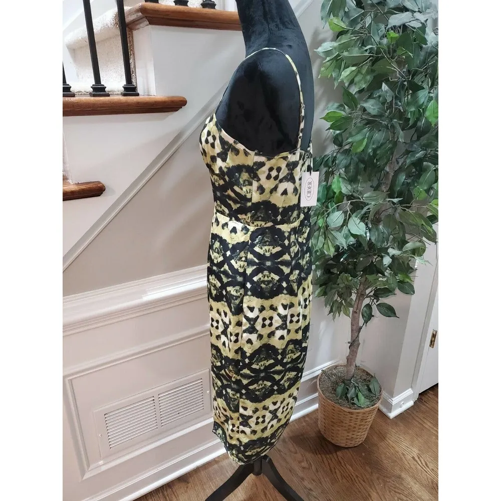 Cider Women Multicolor 100%Polyester Sleeveless Strappy Knee Length Dress Size L - Image 6