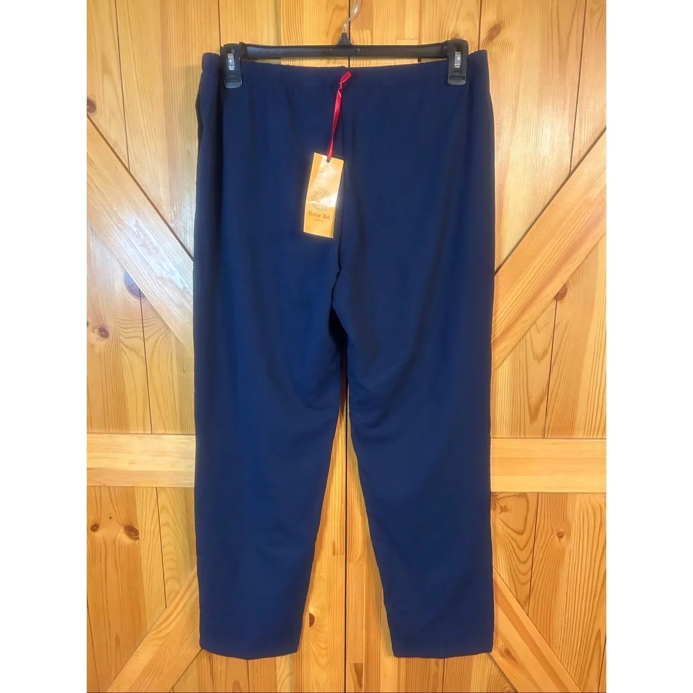 Ruby Rd. Women's French Terry Pant Navy NWT Size Large (5955) - Image 4