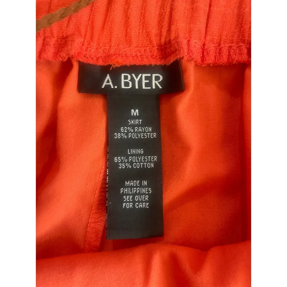 A BYER Y2K Tiered Asymmetric Skirt Leather Sash Belt M Medium Cowgirl Western - Image 3