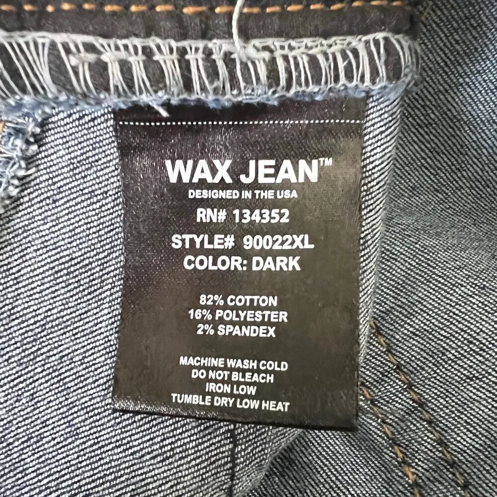 Wax Jean Womens Denim Short 3XL High Rise Dark Wash Stretch - Image 5