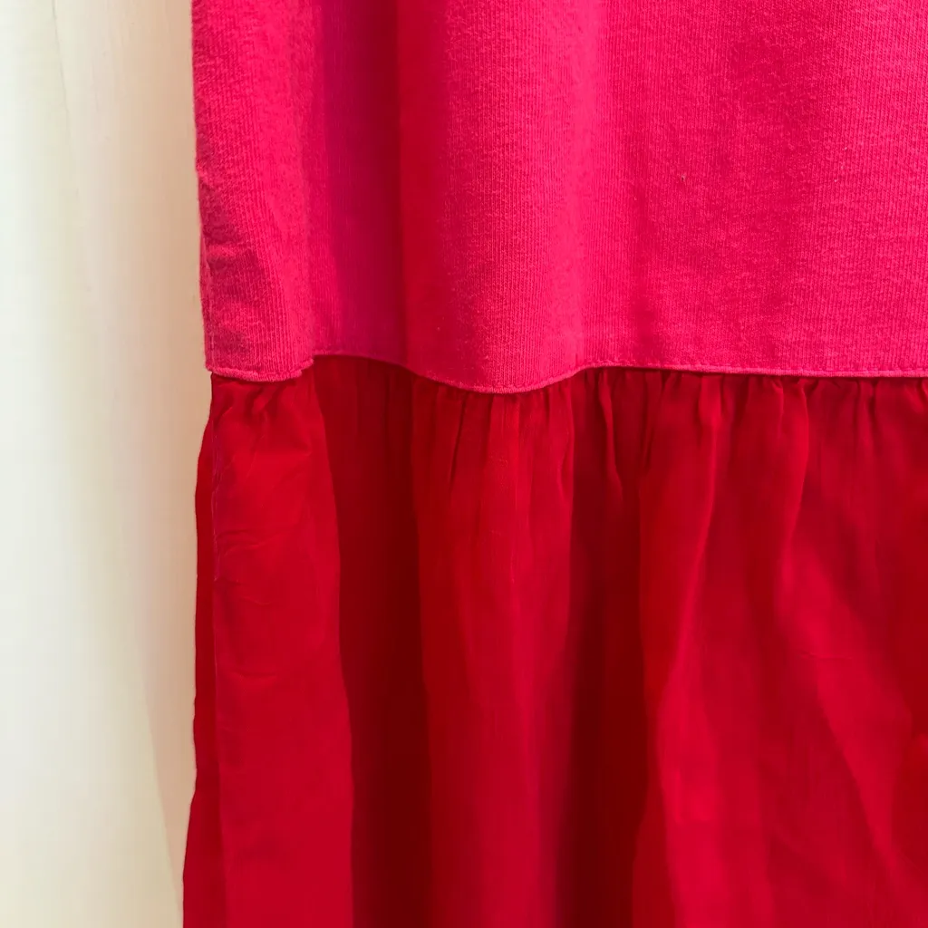 Vintage Johnny Was 90’s Red Pink T-Shirt Maxi Dress Resort Vacation Beach Size L - Image 7