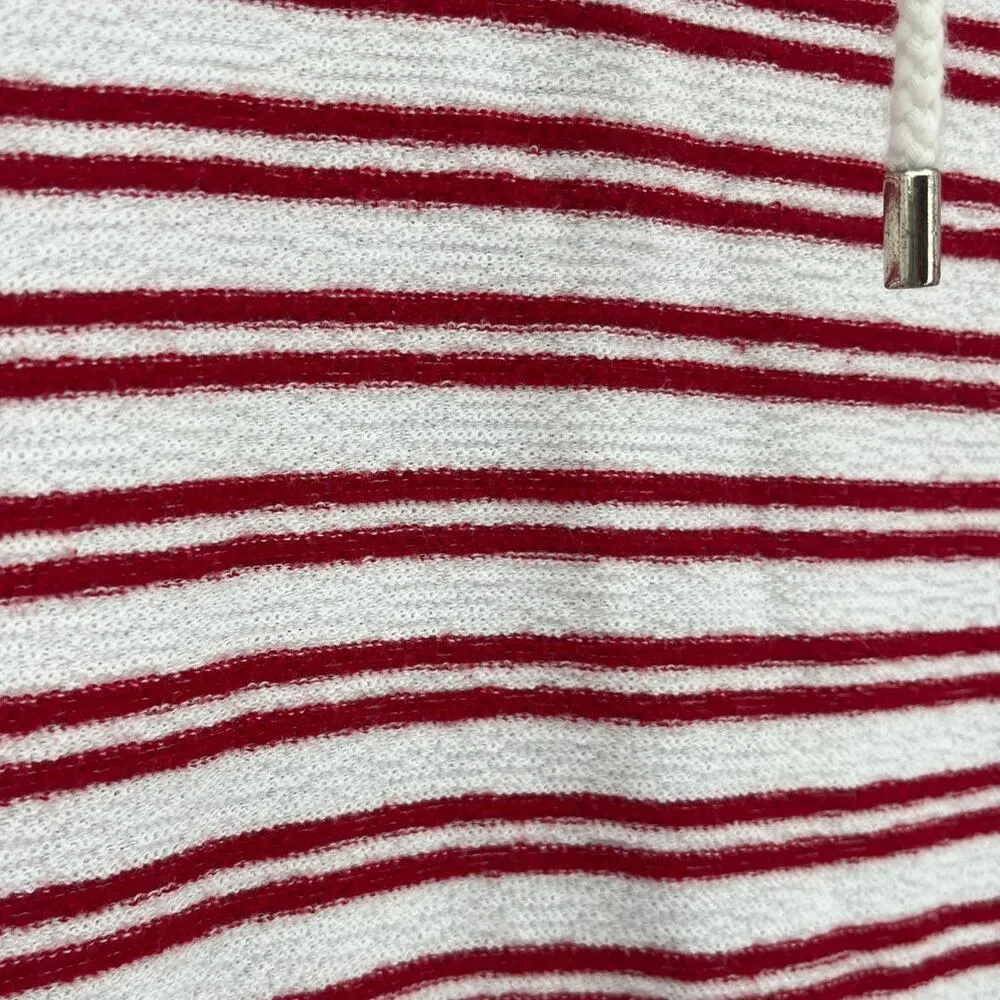 Tommy Hilfiger Terry Funnel Neck Womens Top Sz M Nautical Coastal Preppy Y2K - Image 3