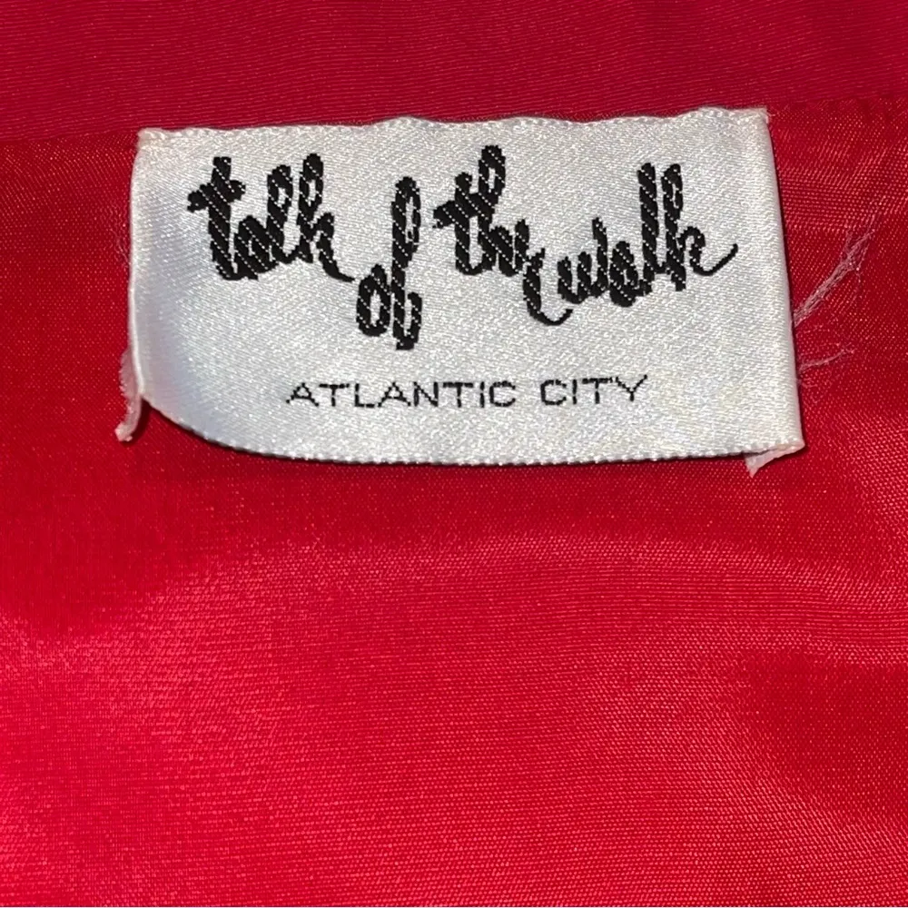 Talk Of The Walk Atlantic City Women’s 2 Pc Pant Set Size XL Vintage Made In USA Red - Image 5