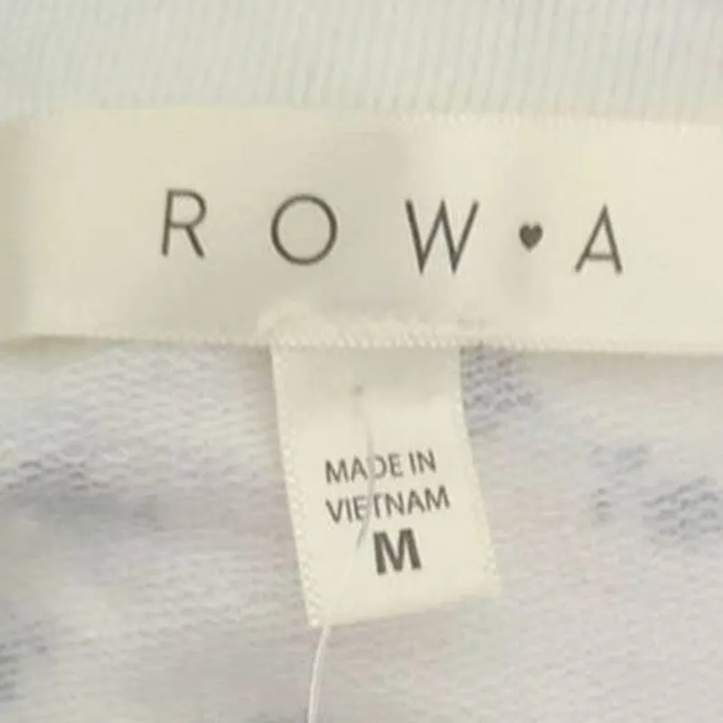 ROW A Women’s Ivory Floral Print Pullover Sweatshirt – Size Medium Casual NWT Blue - Image 4