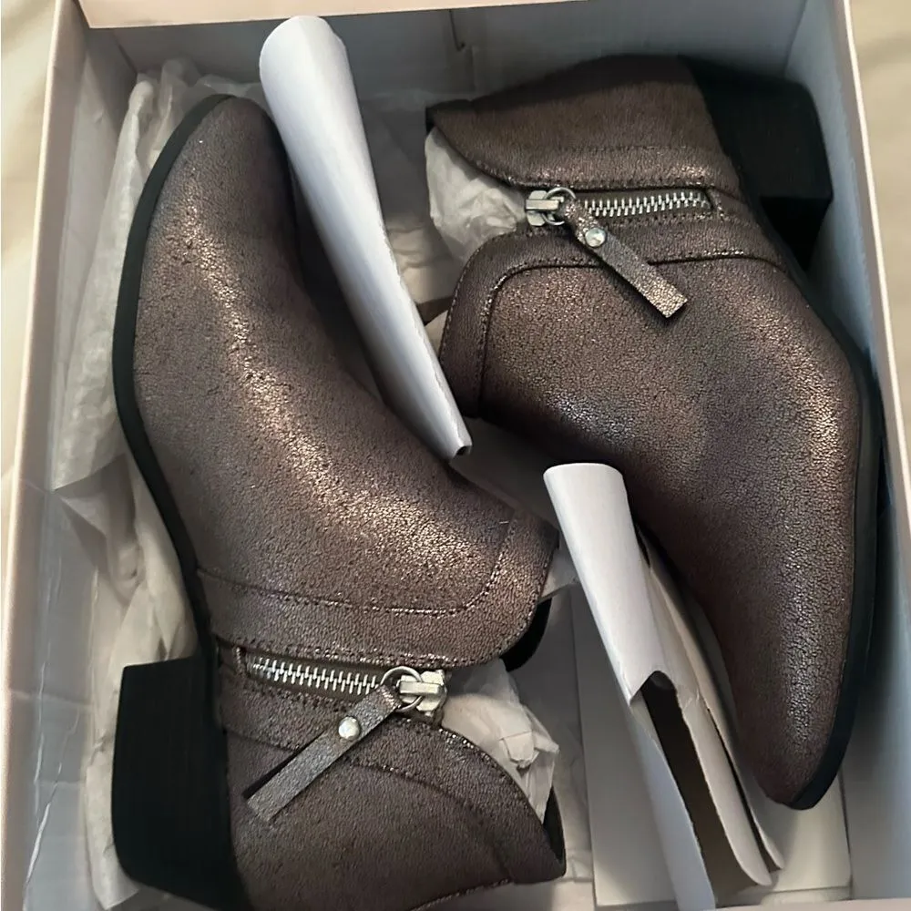 JustFab Faux Leather Metallic Booties‎ - Image 8