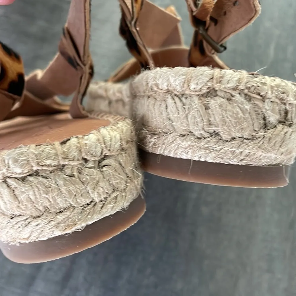 Madewell The Malia Espadrille Leopard Sandal NEW - Image 7