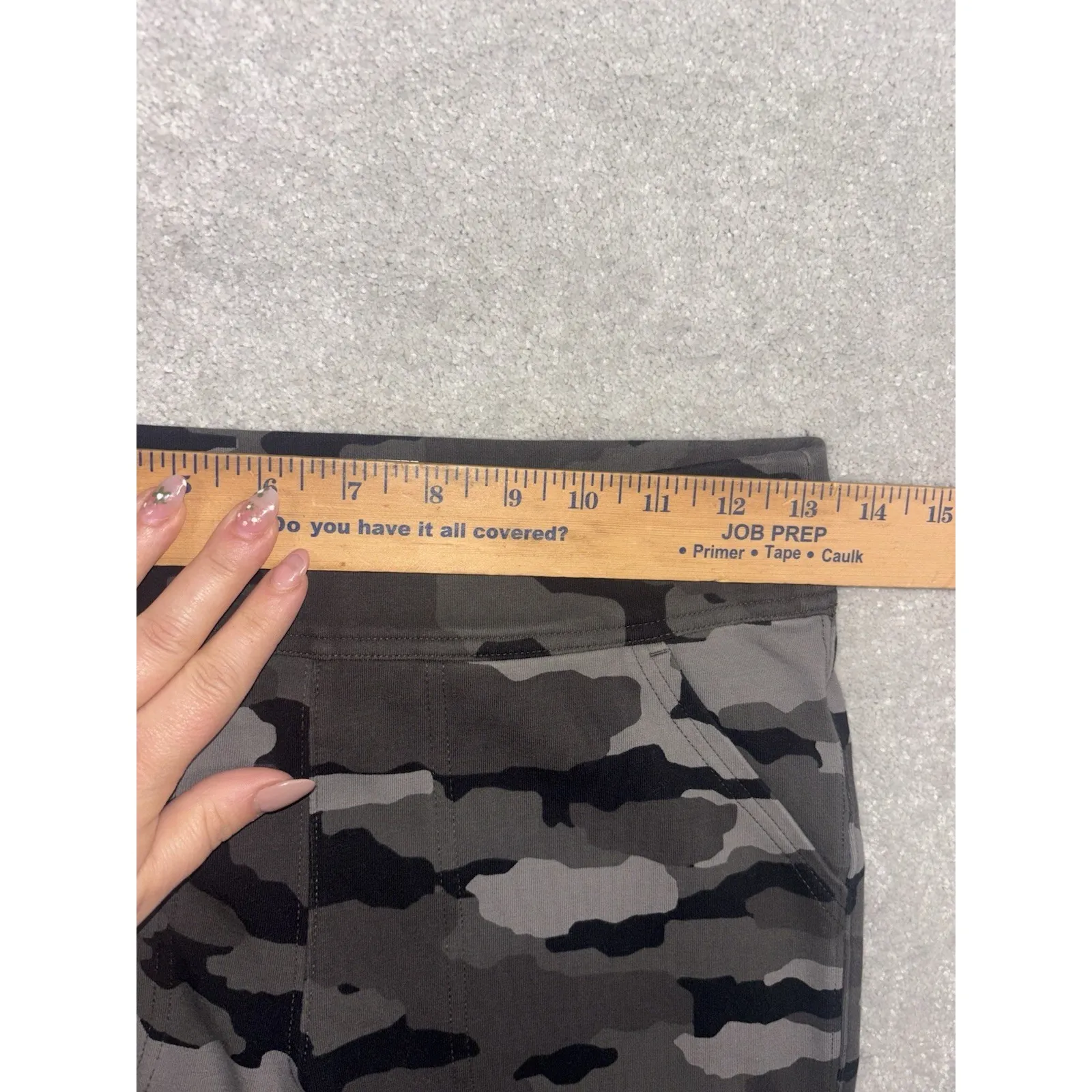 Duluth NoGa Naturale Cotton Black Gray Camo Yoga Slim Leg Pants Women XS x 29 - Image 7