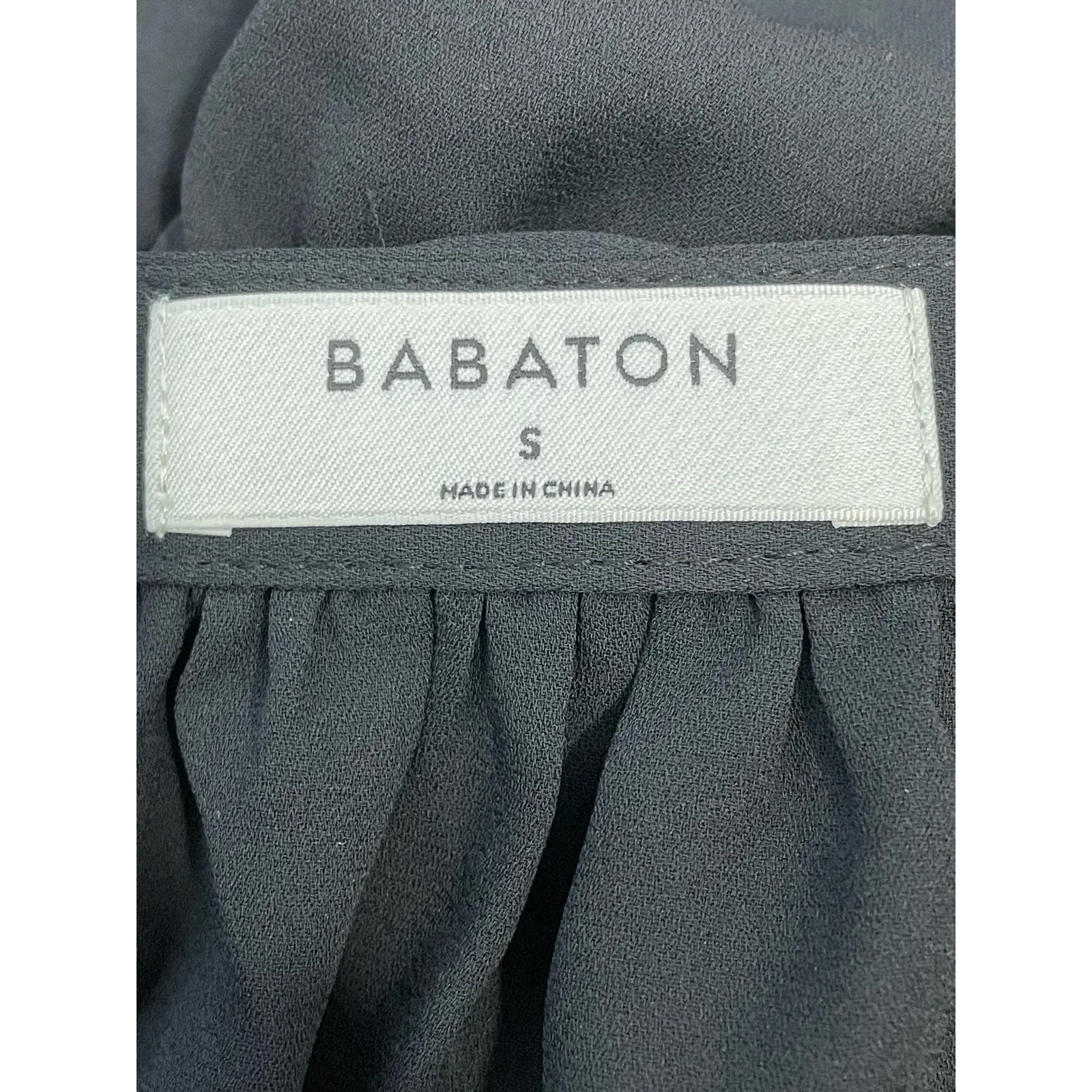 Babaton Bennett Shirt Dress Small Black Mini Quiet Luxury Preppy Minimalist - Image 6