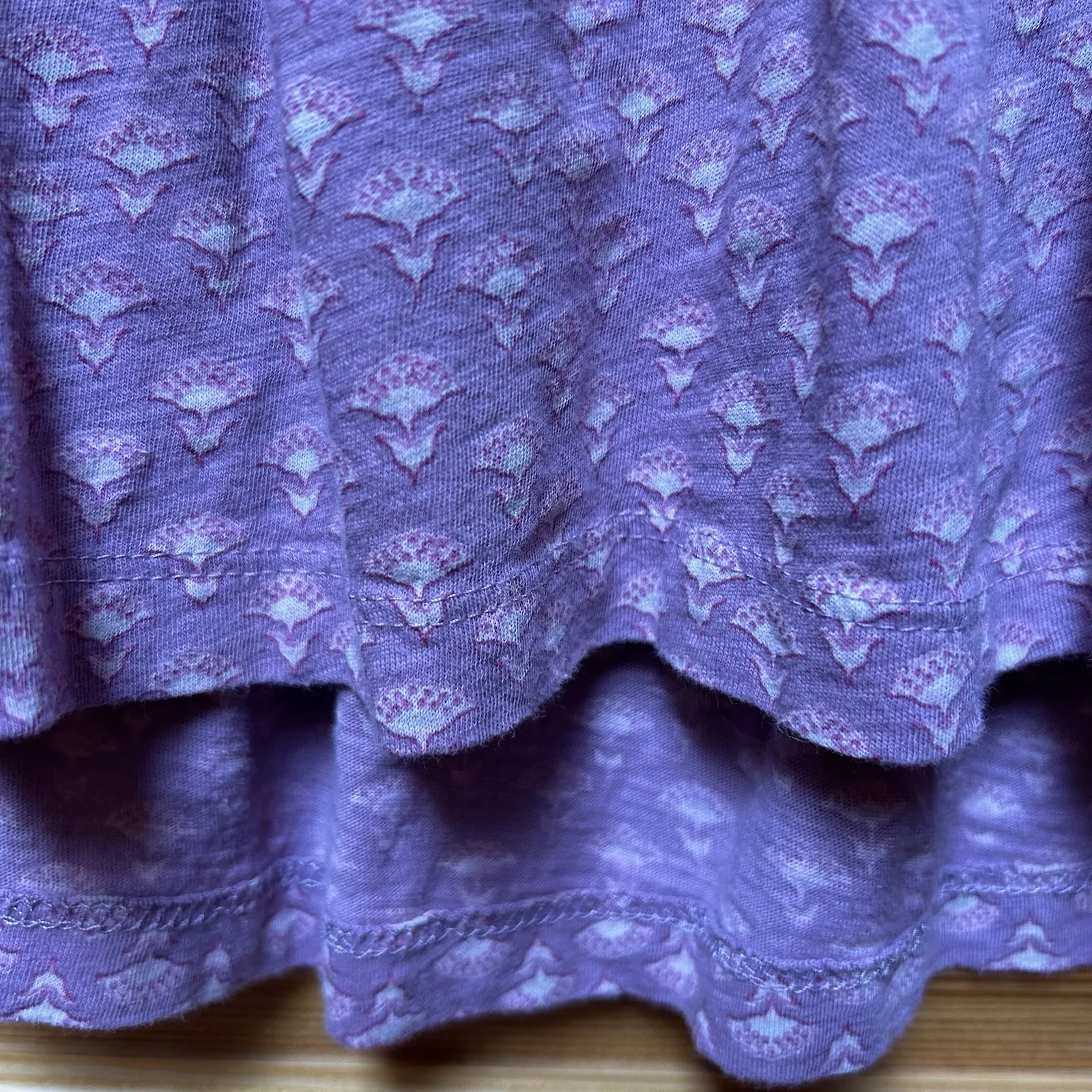 Lucky Brand Lilac Cropped Floral Babydoll Crochet Peplum Top Boho Y2K Size Large - Image 6