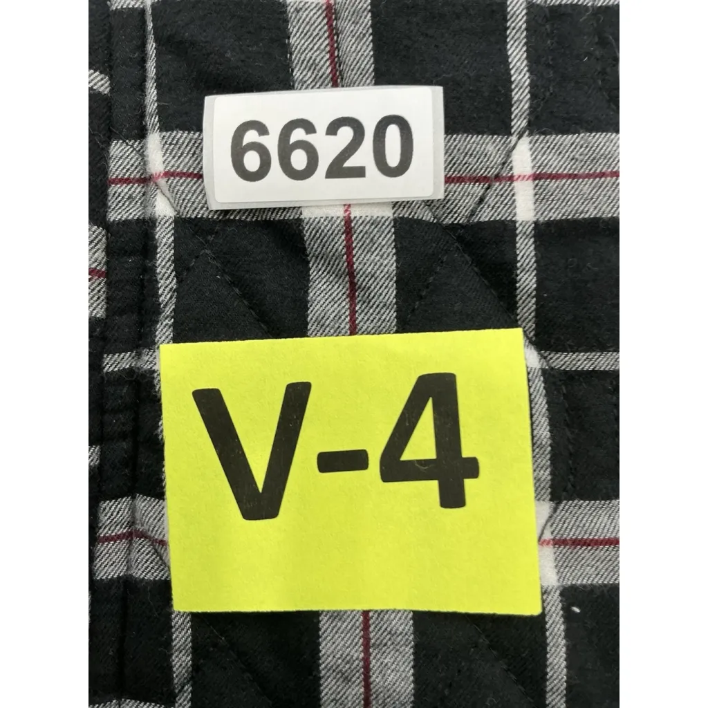 Womans Croft & Barrow Plaid Zip Up Vest Medium Petite Black White Excellent - Image 8