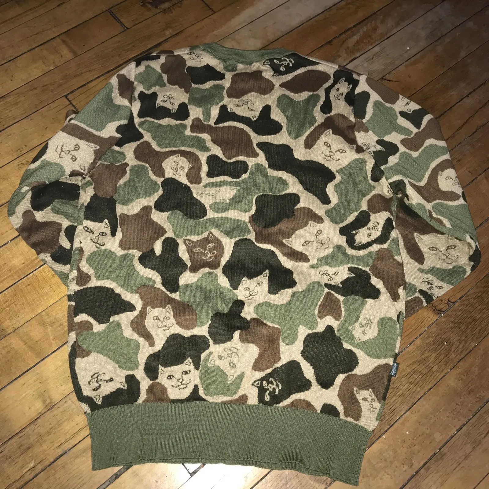 Ripndip  Womens Medium Camouflage Kittens Sweater - Image 8