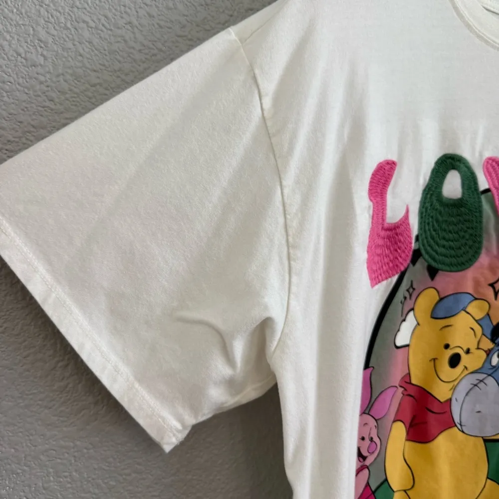 Disney Winnie The Pooh Love and Kindness Graphic & Embroidered Tee Size XL 16-18 - Image 3