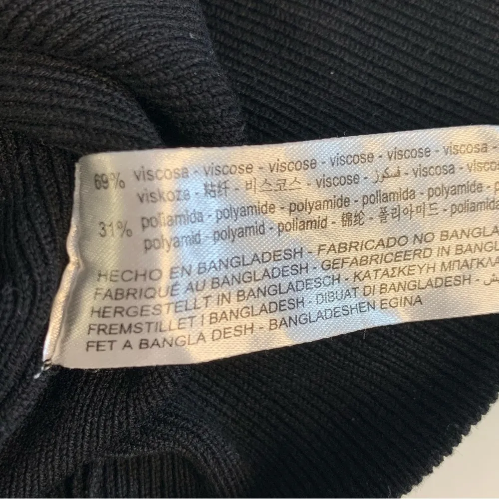 ZARA Black Cropped Stretchy Tank Top Size S - Image 6