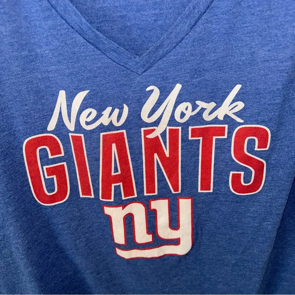 Blue New York Giants Football NFL Top V-Neck Sports Shirt Women’s Size XXL Fit! - Image 3