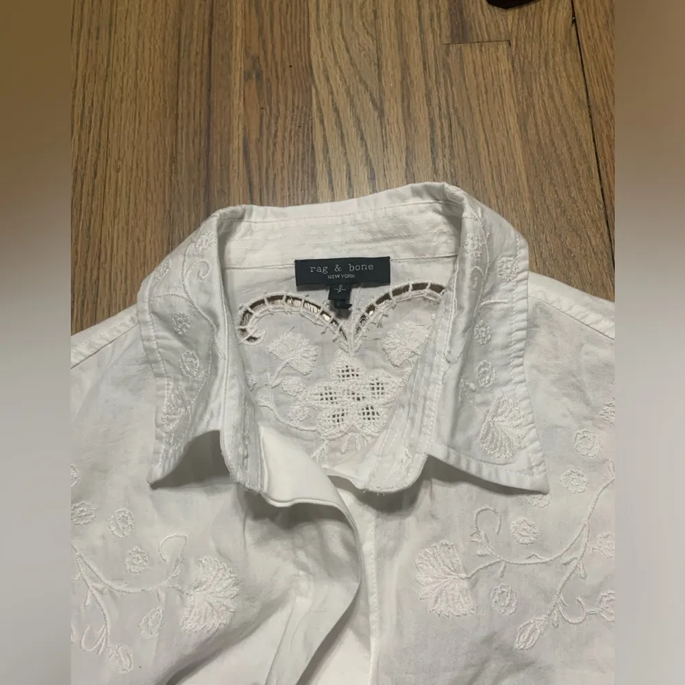 Rag & Bone linen white dress small - Image 5