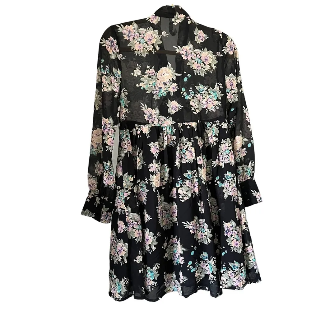 NWT, Banjara Floral Babydoll Mini Dress, Sz XS - Image 6