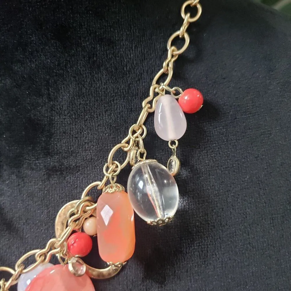 Vintage Women Premier Designs Dreamsicle Charmed Fashion Choker Necklace Lobster - Image 3