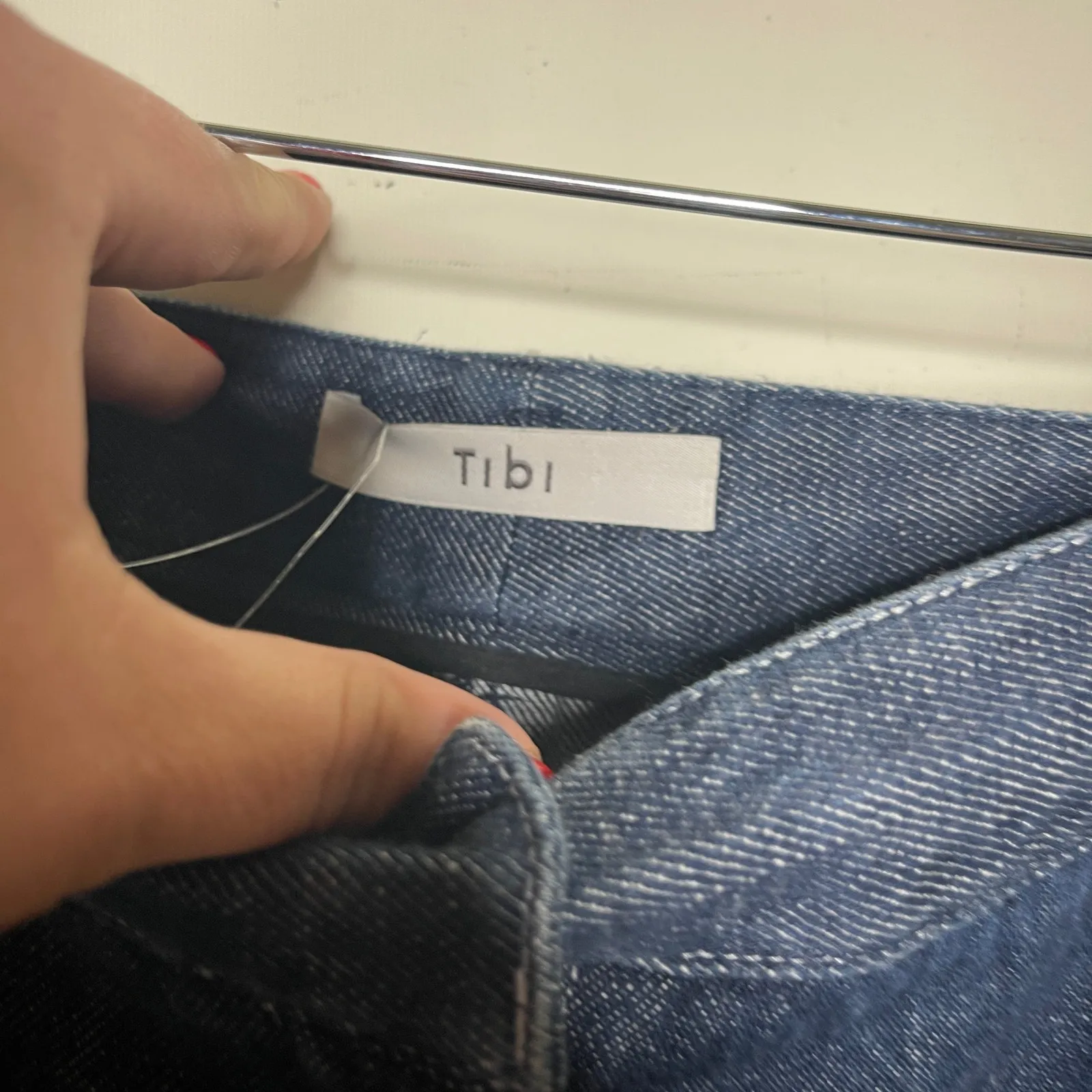 Tibi Easton Jean Denim Pants Super High Waist straight barrel tapered 27 - Image 5