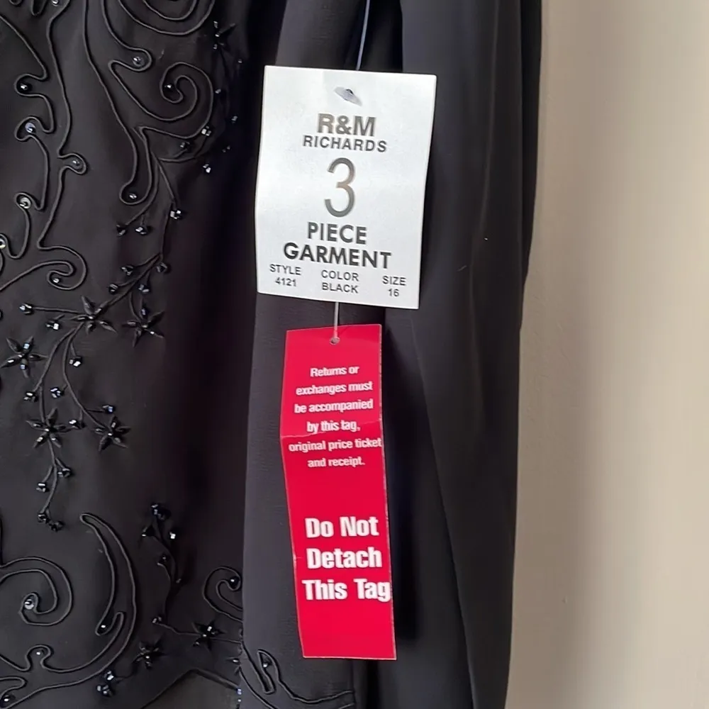 R & M Richard’s 2 Piece Blouse Sz16 New With Tags Beaded Sequins inner camisole - Image 8