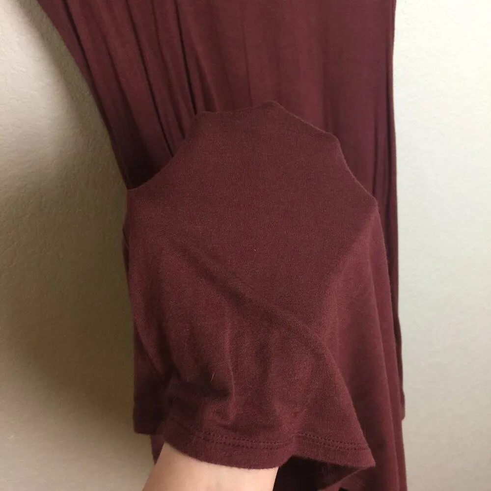 NINA LEONARD Maroon Midi Dress Size M - Image 5