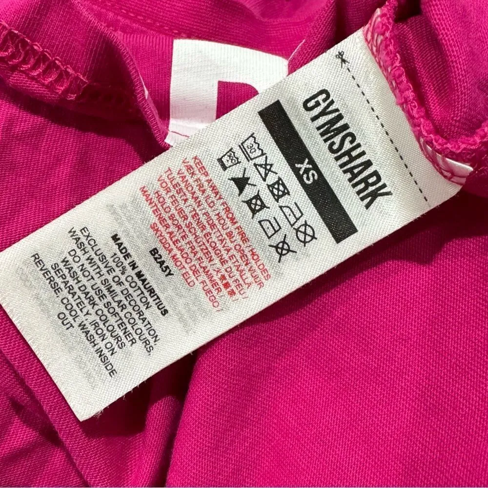 Gymshark Fraction Cropped Tee Shirt Pink Athletic Women’s XS - Image 3
