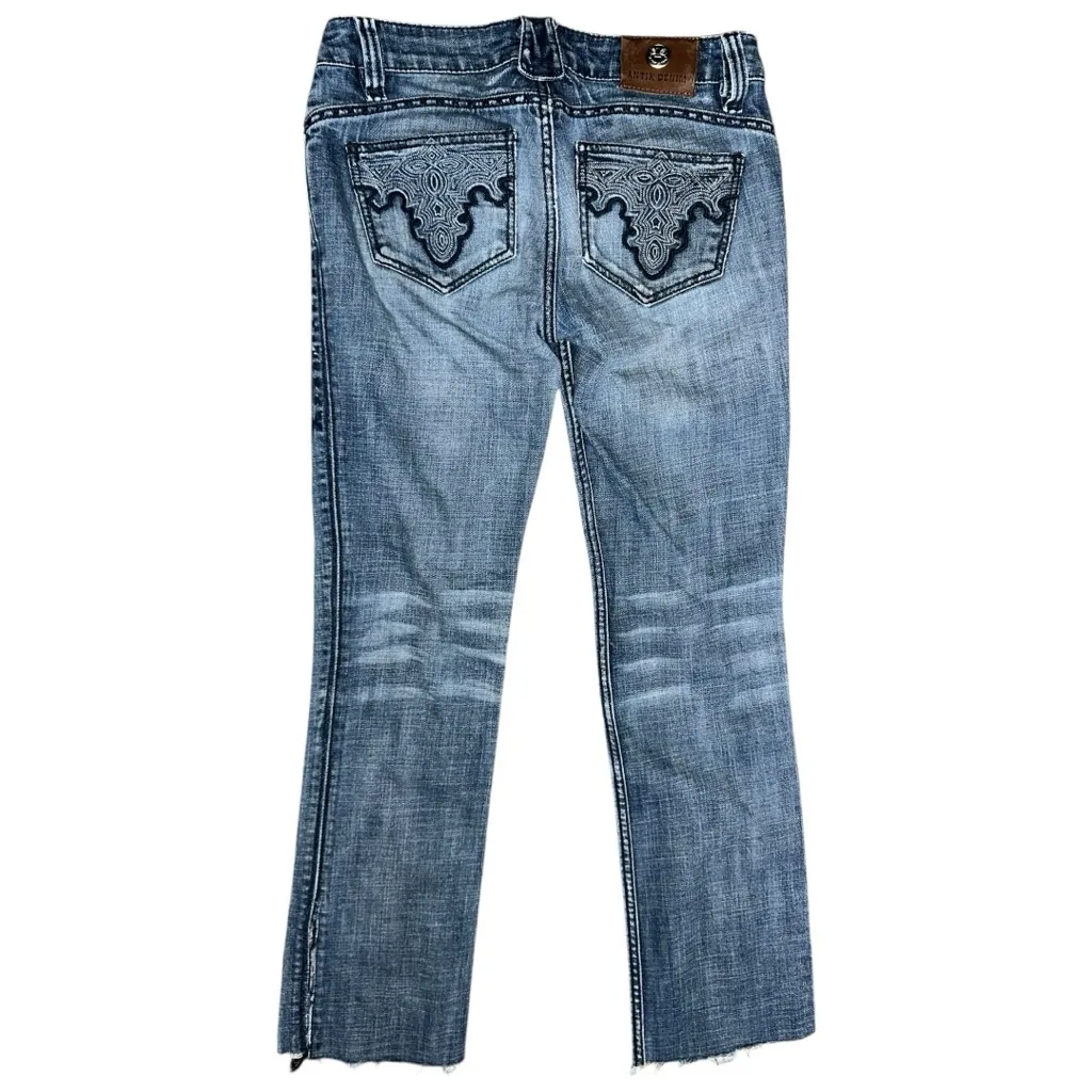 Antik Denim Women’s Size 27 Blue Wash Embroidered Back Pocket Straight Jeans - Image 3