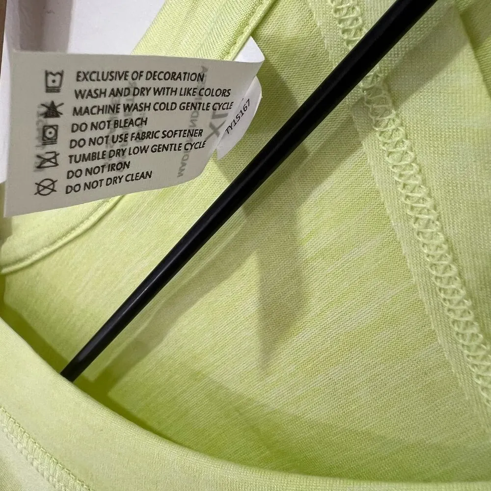 Yogalicious Neon Green Open Back Crop Top Size XL - Image 3