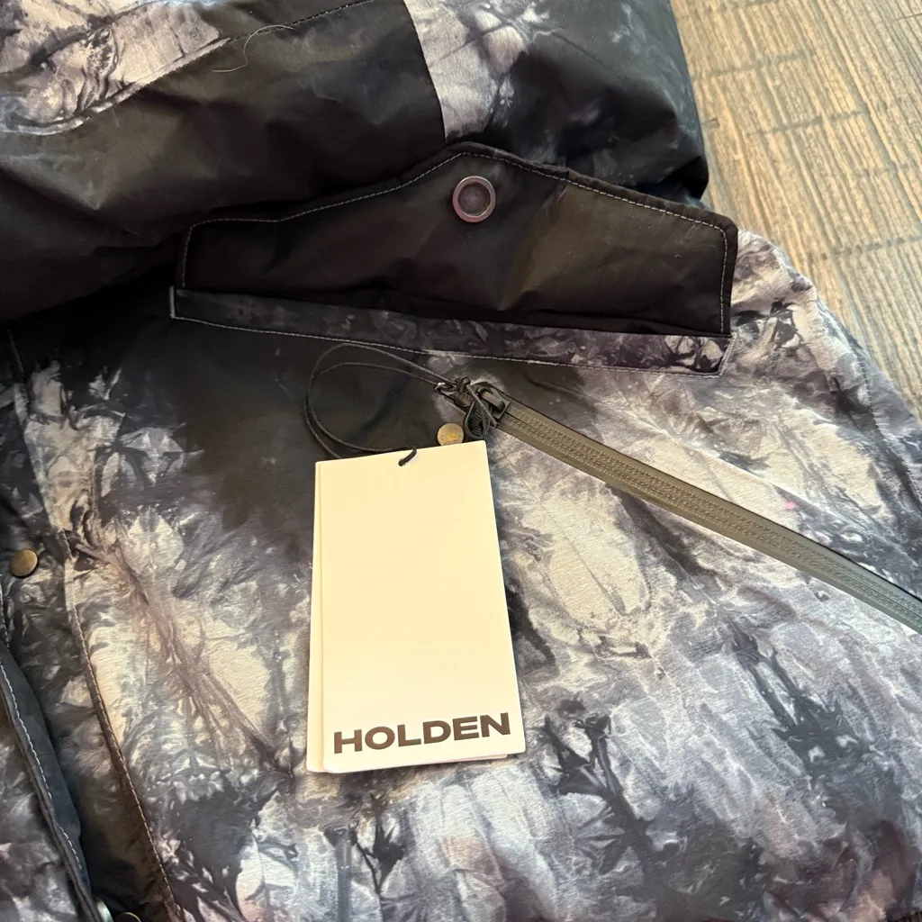 Holden Cropped Alpine Down Filled Jacket Black Tie Dye Women’s XL Gorpcore NWT Size undefined - Image 7