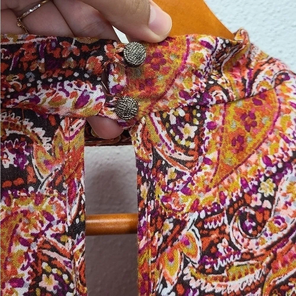 Karlie Orange Pumpkin Tunic Blouse size Small‎ - Image 4