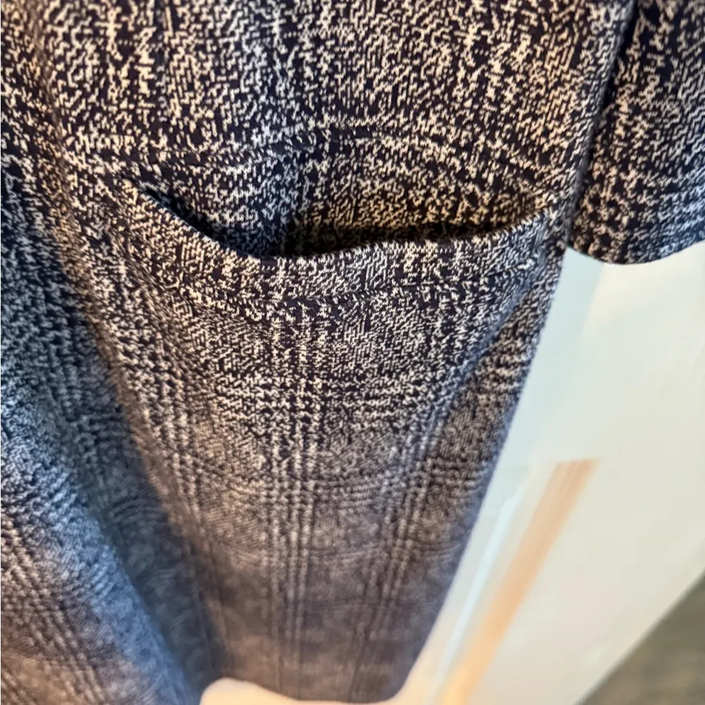 Elegant Blue Checkered Dress - Image 3