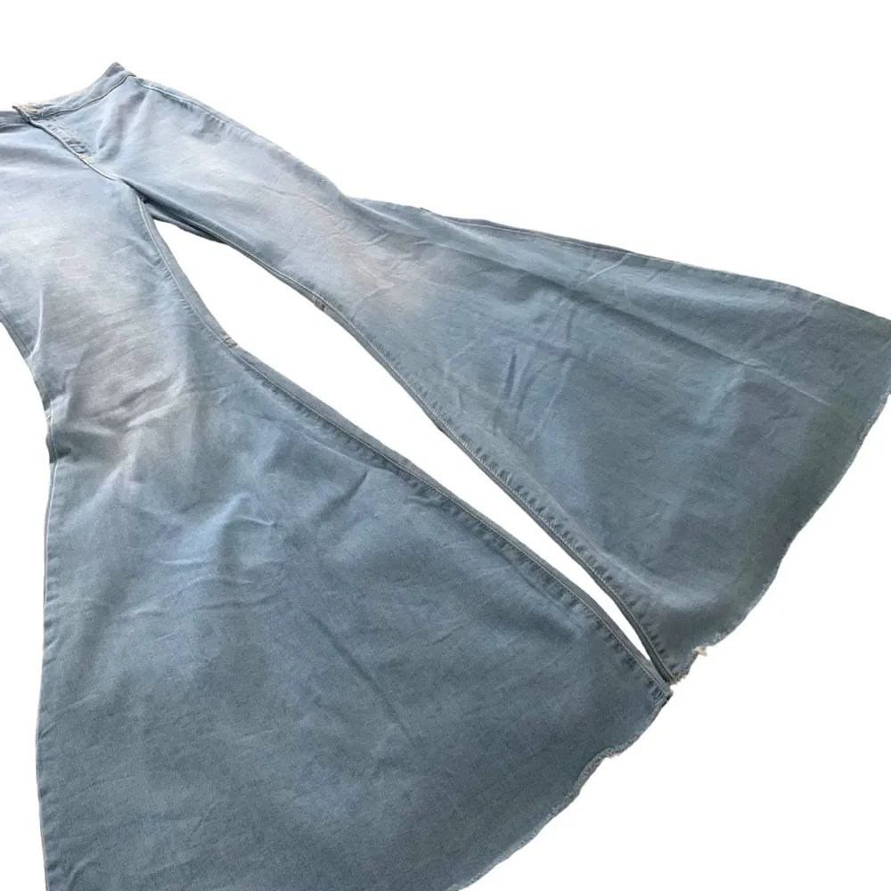 Free people just float on flare jeans stretch denim jeggings western bohemian - Image 6