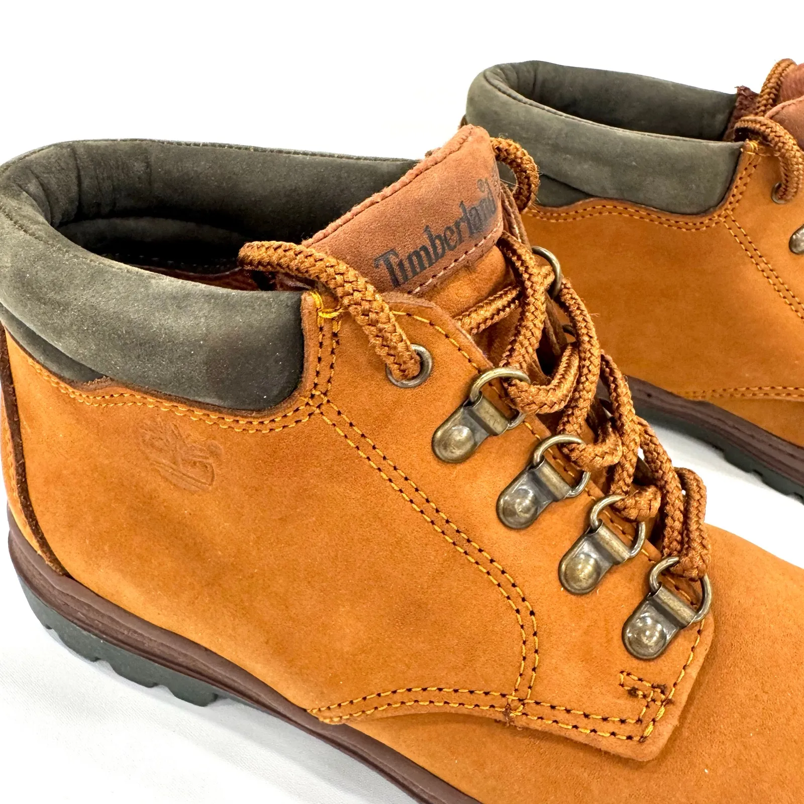 Timberland Women’s 9.5 Diane Leather Hiking Boots Tan Ankle Lace Up NIB - Image 4