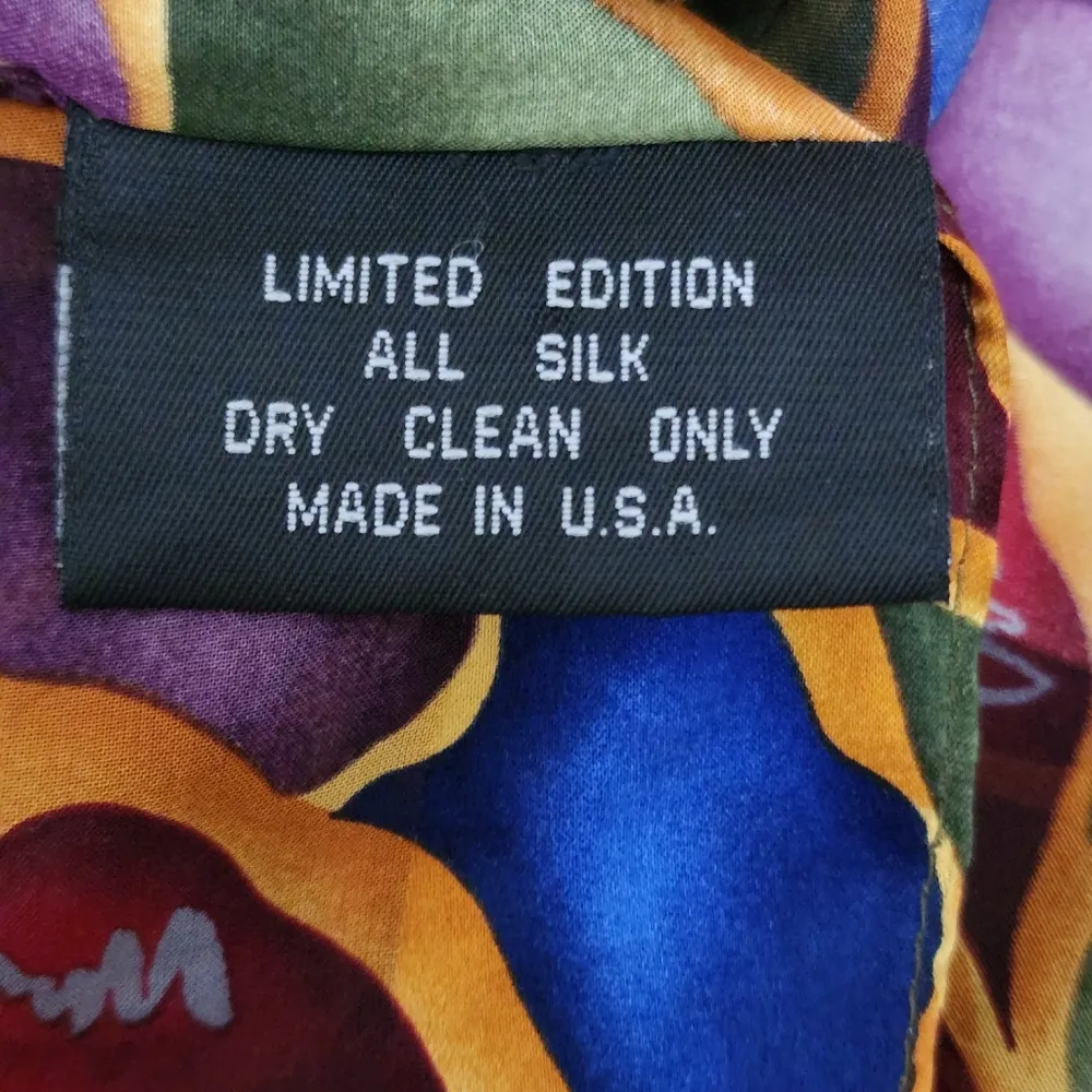 J. Garcia abstract geo multicolored limited edition small square silk scarf - Image 6