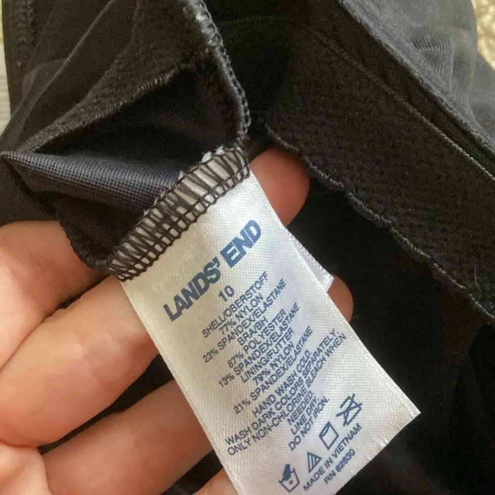 NEW Lands’ End Black Women’s Swimsuit Top Tankini Front Twist Padded Size 10 NWT - Image 7