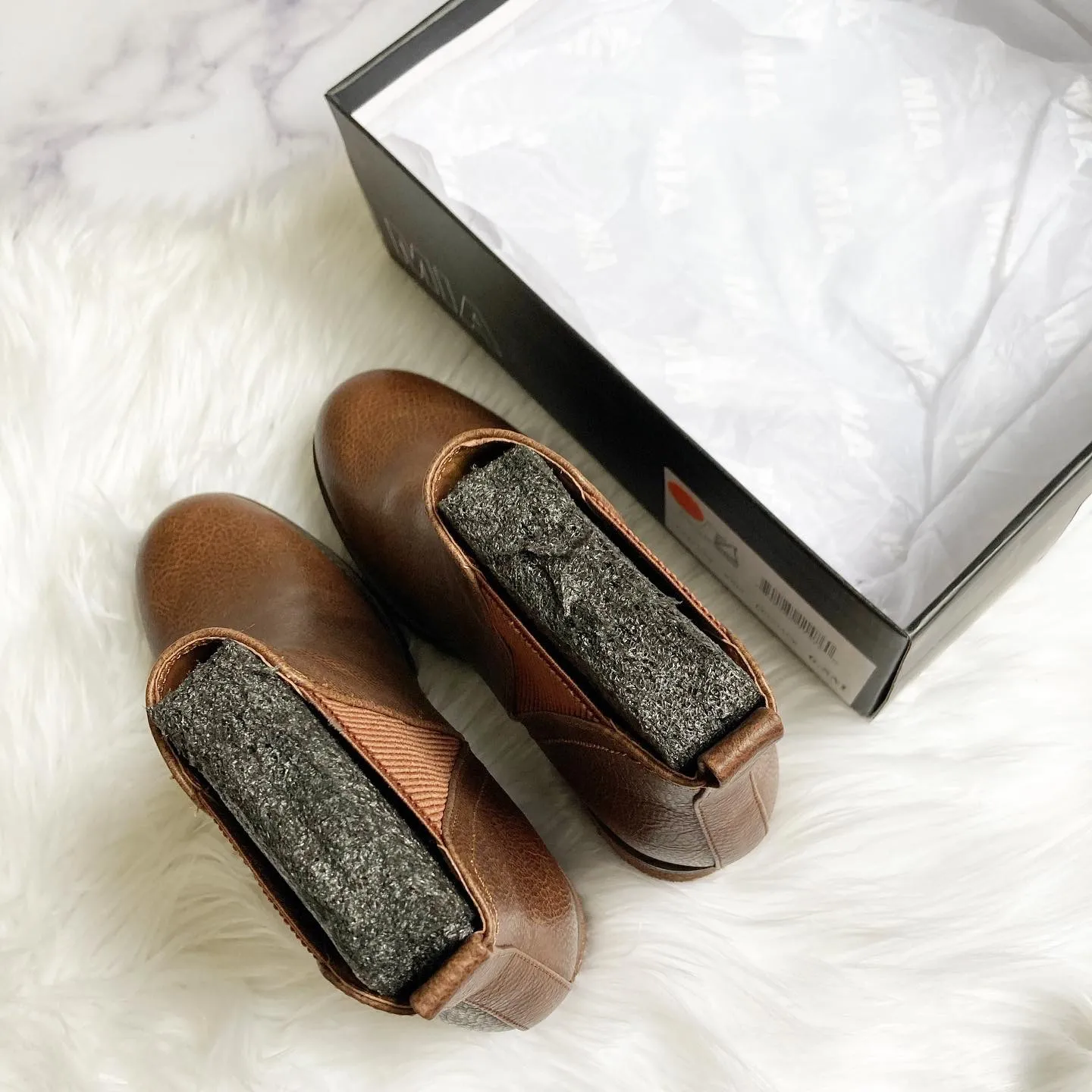 Francesca's Cognac Platform Boots - Image 6