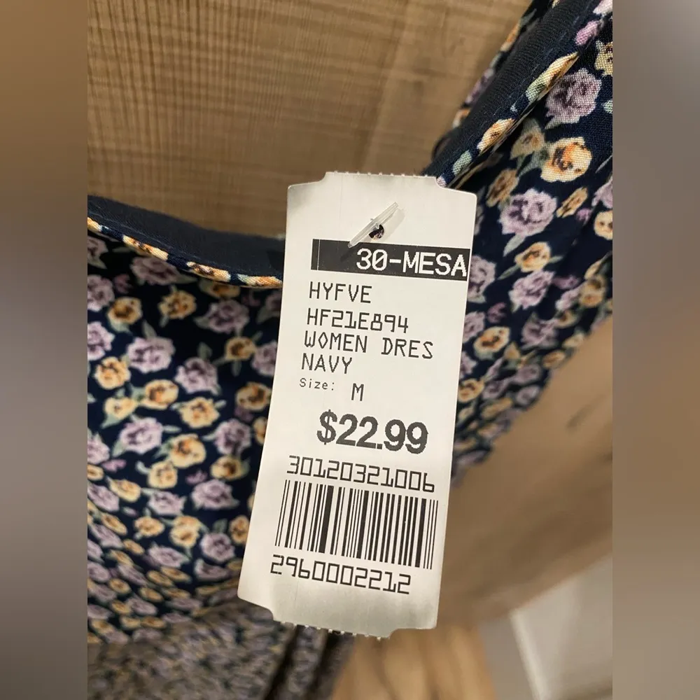 NWT  90s Inspired Floral Summer Mini Dress With Criss Cross Tie Back - Image 7