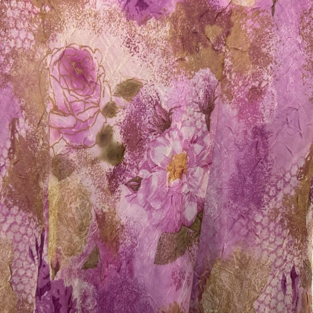 Vintage K Studio Floral Maxi Dress Size 16 Pink Tea Party Cottage Fairy Y2K Prom - Image 2