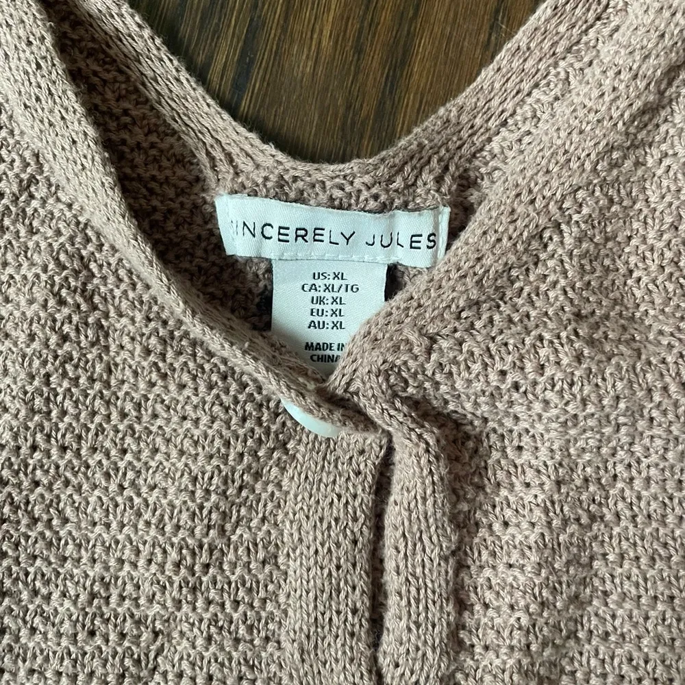 Sincerely Jules button down sweater vest tank - Image 2