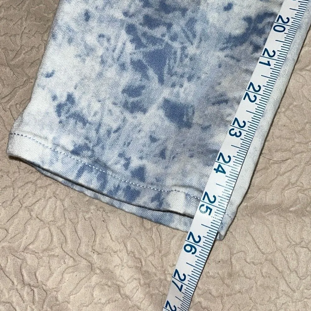 Seven7 Womens Palisades Tie Dye Curvy Ankle Skinny Jeans Slim Stretch Blue White - Image 11