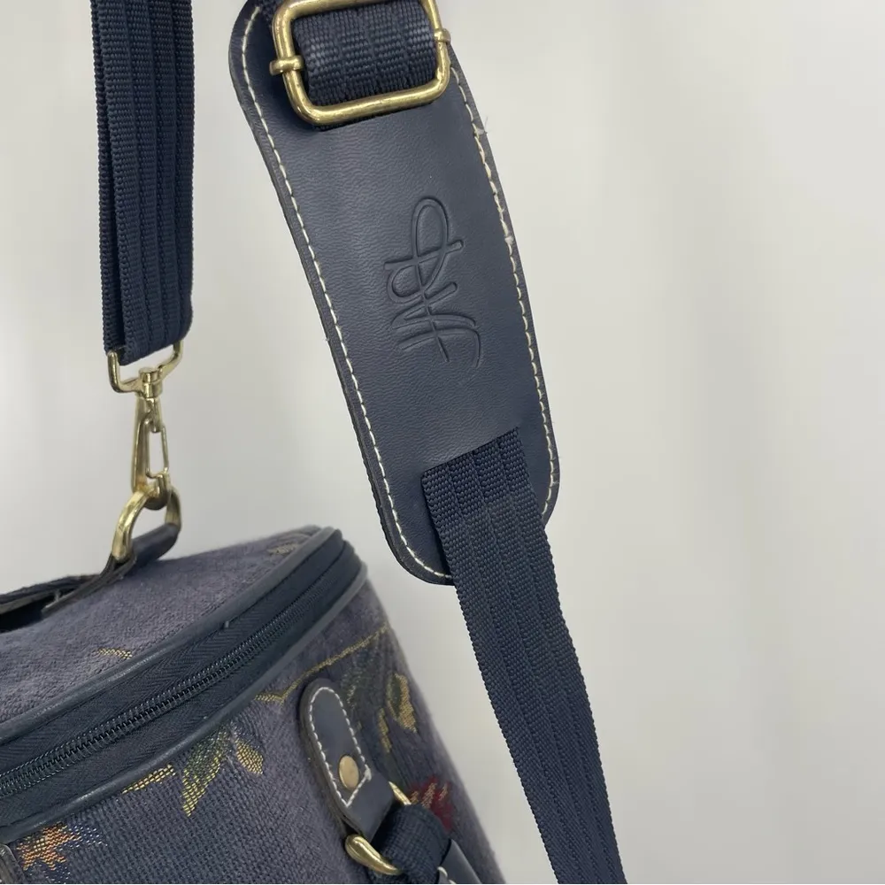 Diane Von Furstenberg Vintage  80’s Carry On Weekender Luggage Floral Tapestry - Image 12