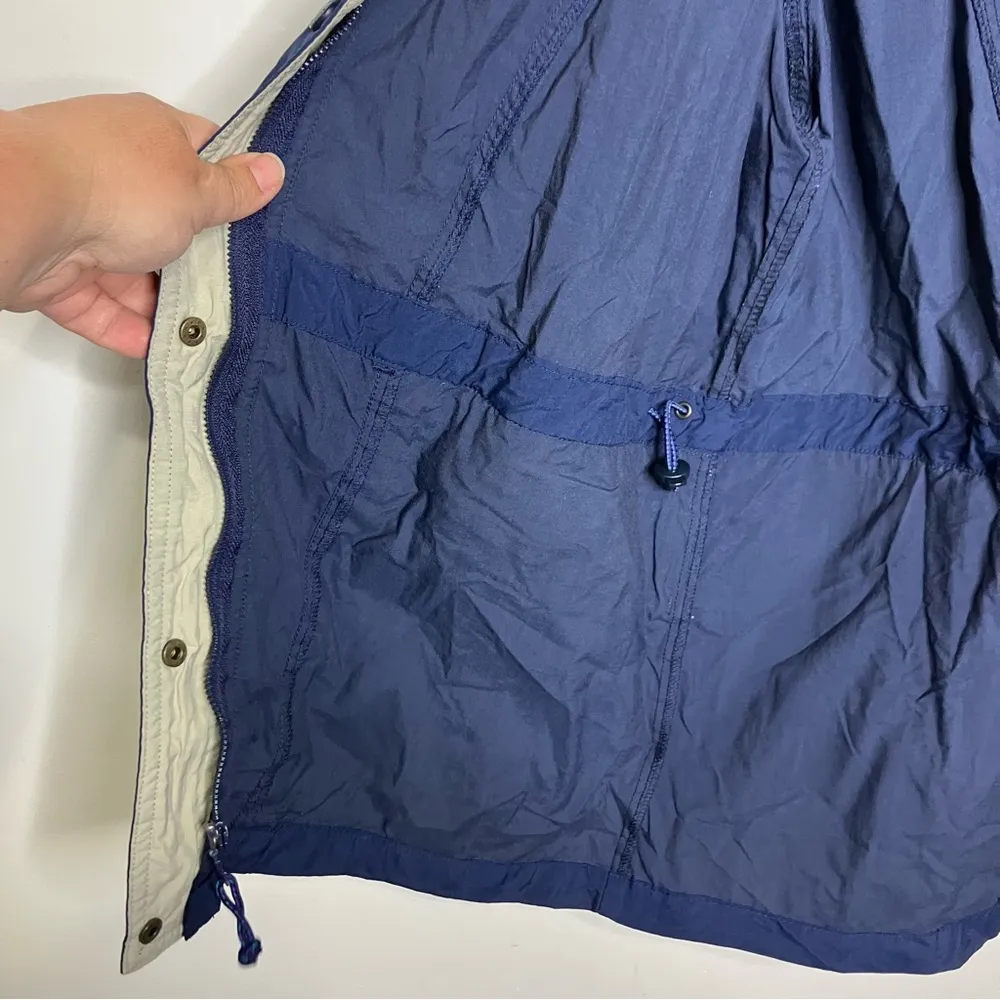 Columbia windbreaker cinch waist navy blue women’s size medium oversized outdoor - Image 8